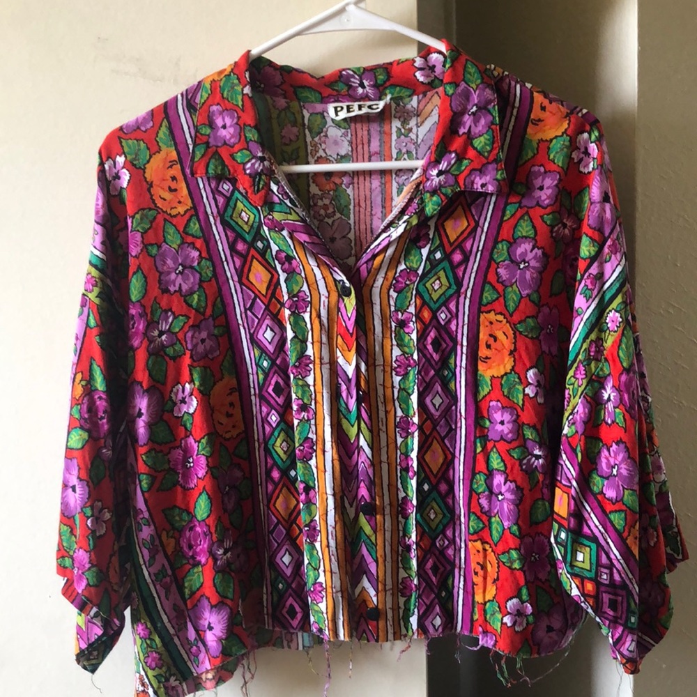 Cropped Hawaiian T Shirt ❤️‍🔥